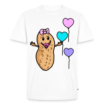 Birth baby peanut children child birth cordial - Men's Premium Organic T-Shirt - white - Front - Nico (187cm)