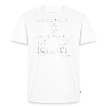 Se tient avec Israël | Allemagne Israël Amitié - T-shirt Premium bio Homme - blanc - Devant - Nico (187cm)