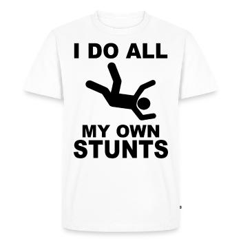 I do all my own stunts - Recovery Strichmänchen - T-shirt Premium bio Homme - blanc - Devant - Nico (187cm)