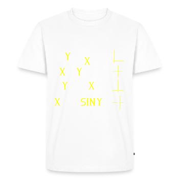 Maths Maths Professeurs de maths Maths - T-shirt Premium bio Homme - blanc - Devant - Nico (187cm)