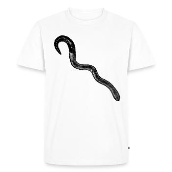 Earthworm vintage - Men's Premium Organic T-Shirt - white - Front - Nico (187cm)
