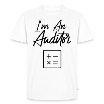 Je suis Un commissaire aux comptes - T-shirt Premium bio Homme - blanc - Devant - Nico (187cm)
