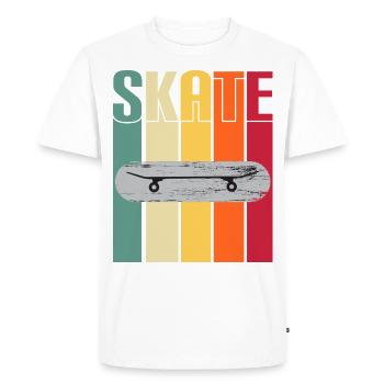 skateboard skater skate sport ride skate - Men's Premium Organic T-Shirt - white - Front - Nico (187cm)