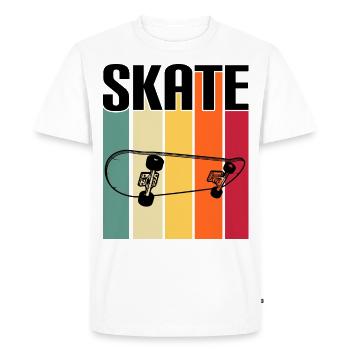 skateboard skater skate sport ride skate - Men's Premium Organic T-Shirt - white - Front - Nico (187cm)