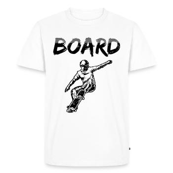 skateboard skater skate sport ride skate - Men's Premium Organic T-Shirt - white - Front - Nico (187cm)