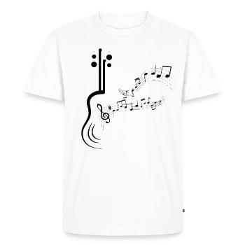 Musique Musique musiciens Clé de partition - T-shirt Premium bio Homme - blanc - Devant - Nico (187cm)