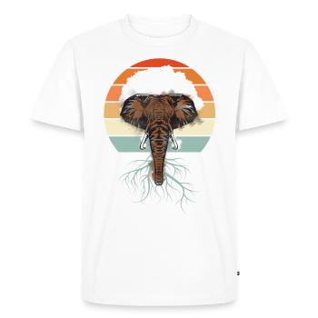 Africa Safari Animals Africa Elephant Holiday Nature - Men's Premium Organic T-Shirt - white - Front - Nico (187cm)