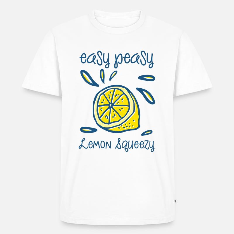 Easy Peasy Lemon Squeezy - Männer Premium Bio T-Shirt - Weiß