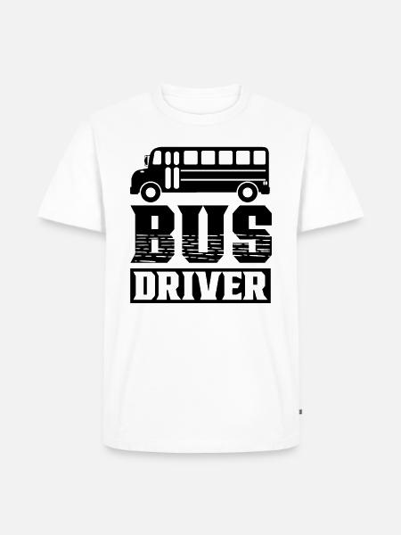 Busfahrer Beruf Buslenker Bus - Männer Premium Bio T-Shirt - Weiß