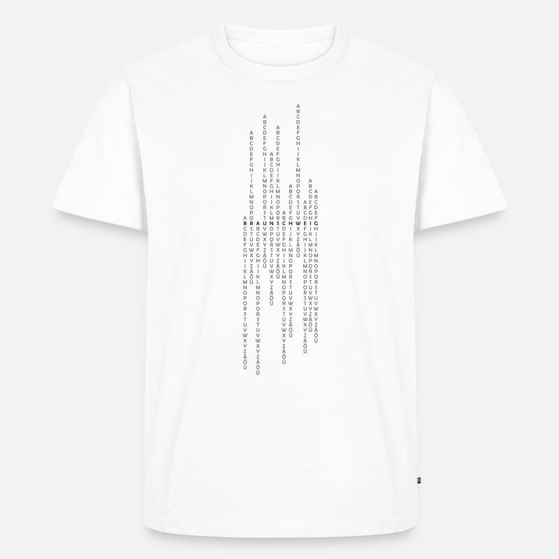 Braunschweig vertikal - Männer Premium Bio T-Shirt - Weiß