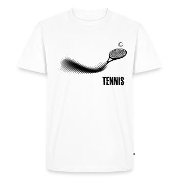 Tennis Sport tennisball cadeau - T-shirt Premium bio Homme - blanc - Devant - Nico (187cm)