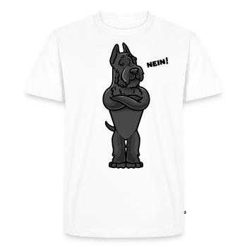 Sturer Riesenschnauzer - Männer Premium Bio T-Shirt - Weiß - Vorne - Nico (187cm)