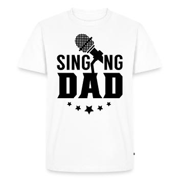 Chanteur Papa Chor choriste Karaoke Chant - T-shirt Premium bio Homme - blanc - Devant - Nico (187cm)