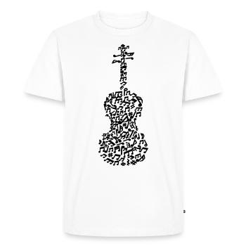 Violon violon instrument à cordes instrument de musique - T-shirt Premium bio Homme - blanc - Devant - Nico (187cm)