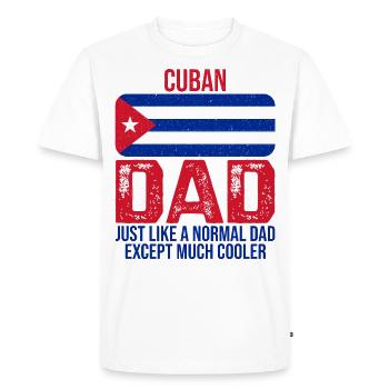 Cuban dad drapeau cubain pour la fête des pères - T-shirt Premium bio Homme - blanc - Devant - Nico (187cm)
