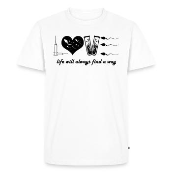 Love IVf Transfer Day Embabies Embryo Infertility - T-shirt Premium bio Homme - blanc - Devant - Nico (187cm)