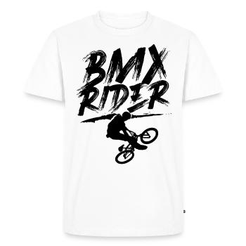 Bmx Rider Tricks Cyclist Bike Hobby - Men's Premium Organic T-Shirt - white - Front - Nico (187cm)