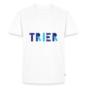 Trier Geometrie - T-shirt Premium bio Homme - blanc - Devant - Nico (187cm)