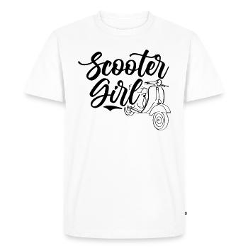 Scooter Mofa Mobylette Mobylette Cyclomoteur - T-shirt Premium bio Homme - blanc - Devant - Nico (187cm)