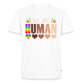 We Are People Juneteenth Black Women Pride - Men's Premium Organic T-Shirt - white - Front - Nico (187cm)