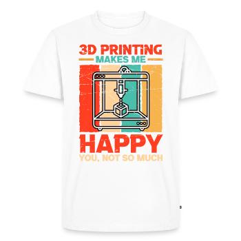 3d Imprimeur 3d Printer Printer cadeau - T-shirt Premium bio Homme - blanc - Devant - Nico (187cm)