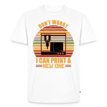 3d Imprimeur 3d Printer Printer cadeau - T-shirt Premium bio Homme - blanc - Devant - Nico (187cm)