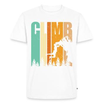 Gift Climber Boulderers climbing bouldering - Men's Premium Organic T-Shirt - white - Front - Nico (187cm)