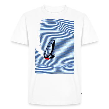 Windsurfer Windsurf Onde - T-shirt Premium bio Homme - blanc - Devant - Nico (187cm)