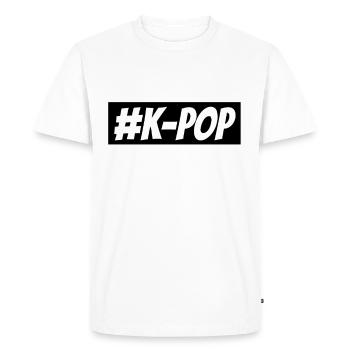 #K POP - Men's Premium Organic T-Shirt - white - Front - Nico (187cm)