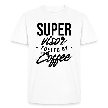 Supervisor Angetrieben Durch Kaffee Aufseher Beruf - Männer Premium Bio T-Shirt - Weiß - Vorne - Nico (187cm)