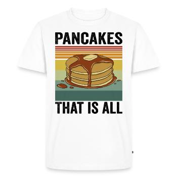 Pancakes That Is All Pancakes Amants - T-shirt Premium bio Homme - blanc - Devant - Nico (187cm)