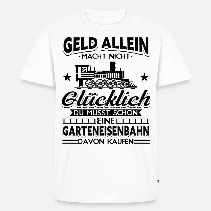 Garteneisenbahn Gartenbahn Gartenbahner - Männer Premium Bio T-Shirt - Weiß
