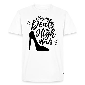 Conclusion Deals Dans les talons hauts Courtiers - T-shirt Premium bio Homme - blanc - Devant - Nico (187cm)