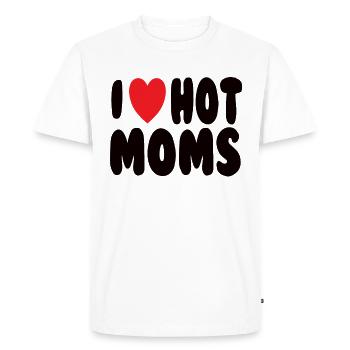 I Love Hot Moms - T-shirt Premium bio Homme - blanc - Devant - Nico (187cm)