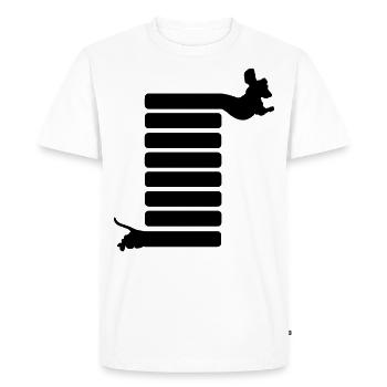 Teckel chien teckel chiot blaireau Chien de toit Long teckel - T-shirt Premium bio Homme - blanc - Devant - Nico (187cm)