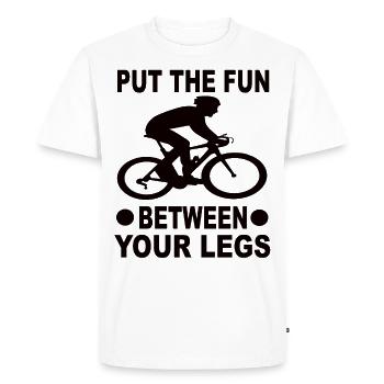 Put The Fun Between Your Legs - T-shirt Premium bio Homme - blanc - Devant - Nico (187cm)