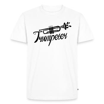Trompette trompette - T-shirt Premium bio Homme - blanc - Devant - Nico (187cm)