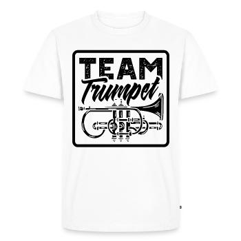 Trompette de l’équipe trompette musiciens trompettes - T-shirt Premium bio Homme - blanc - Devant - Nico (187cm)
