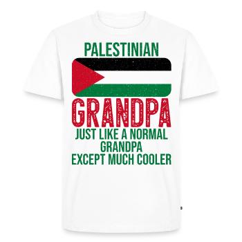 Grand-père palestinien - T-shirt Premium bio Homme - blanc - Devant - Nico (187cm)