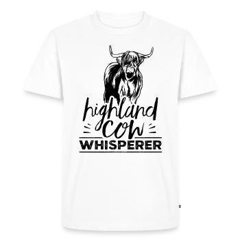 Highlands-flüsers d’Ecosse - T-shirt Premium bio Homme - blanc - Devant - Nico (187cm)