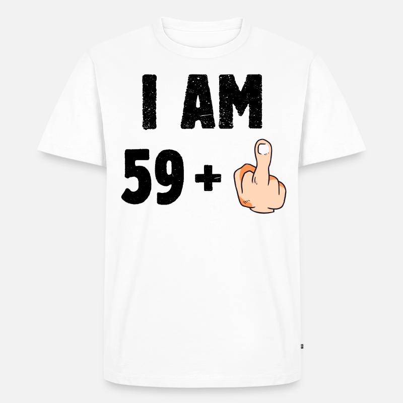 I am 59 plus one - Männer Premium Bio T-Shirt - Weiß