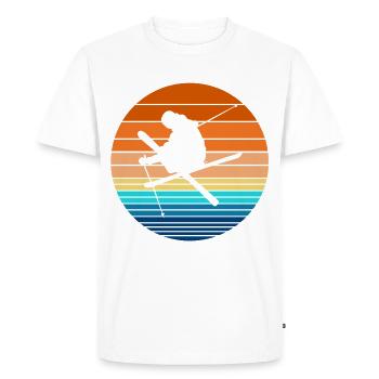 Skiing Ski Vintage Skis Retro Skier - Men's Premium Organic T-Shirt - white - Front - Nico (187cm)