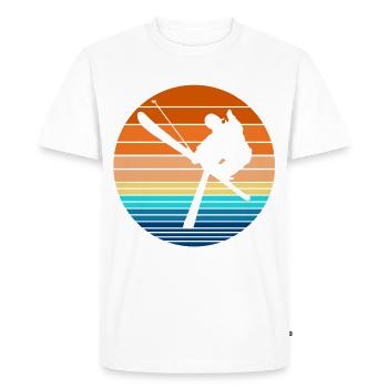 Skiers Ski Retro Skiing Vintage Skis - Men's Premium Organic T-Shirt - white - Front - Nico (187cm)