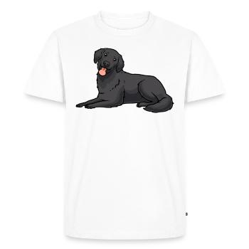 Plat Coated Retriever Chien - T-shirt Premium bio Homme - blanc - Devant - Nico (187cm)