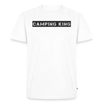 Camping - Camping King - Men's Premium Organic T-Shirt - white - Front - Nico (187cm)