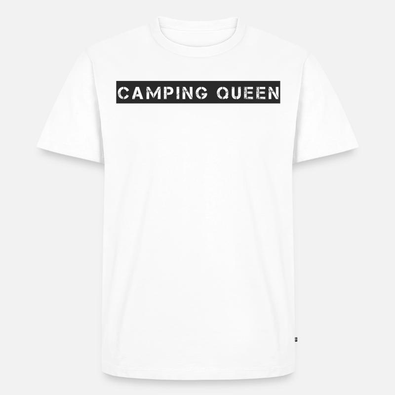 Camping - Camping Queen - Männer Premium Bio T-Shirt - Weiß