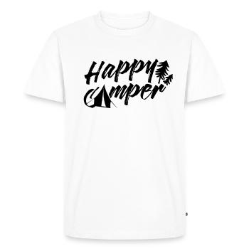 Happy Camper Camping Camping Campsite - Men's Premium Organic T-Shirt - white - Front - Nico (187cm)