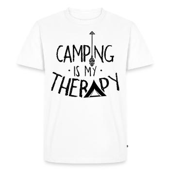 Camping is my therapy Camper Camping Camper - Men's Premium Organic T-Shirt - white - Front - Nico (187cm)