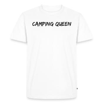 Camping - Camping Queen - Men's Premium Organic T-Shirt - white - Front - Nico (187cm)