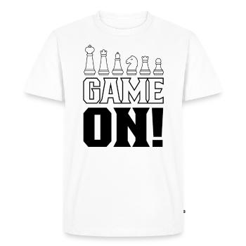 Jeu d’échecs d’échecs - T-shirt Premium bio Homme - blanc - Devant - Nico (187cm)